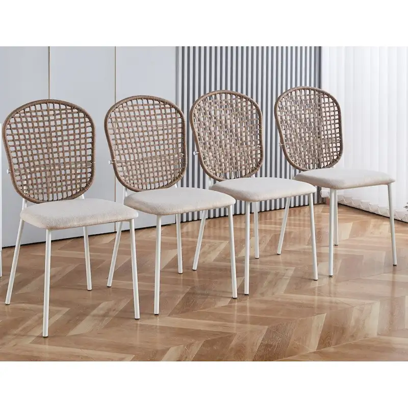 Sennit Chair,Set Of 4,Dining Chair,Coffee Chair,Suitable for Dining Room,Living Room