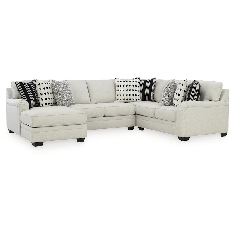 Signature Design by Ashley Huntsworth Dove Gray 4-Piece Sectional with Chaise - 128W x 99D x 38H