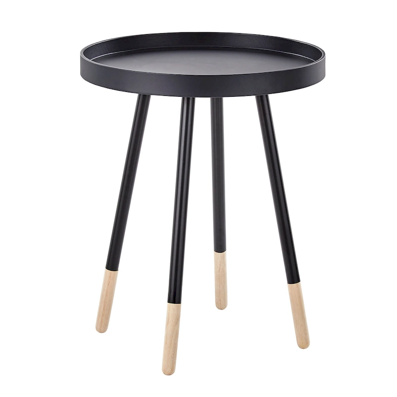 Marcella Paint-Dipped Round Tray-Top Side Table by iNSPIRE Q Modern