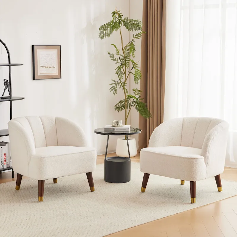 Mokena Modern Upholstered Club Chair (Set of 2) by Christopher Knight Home