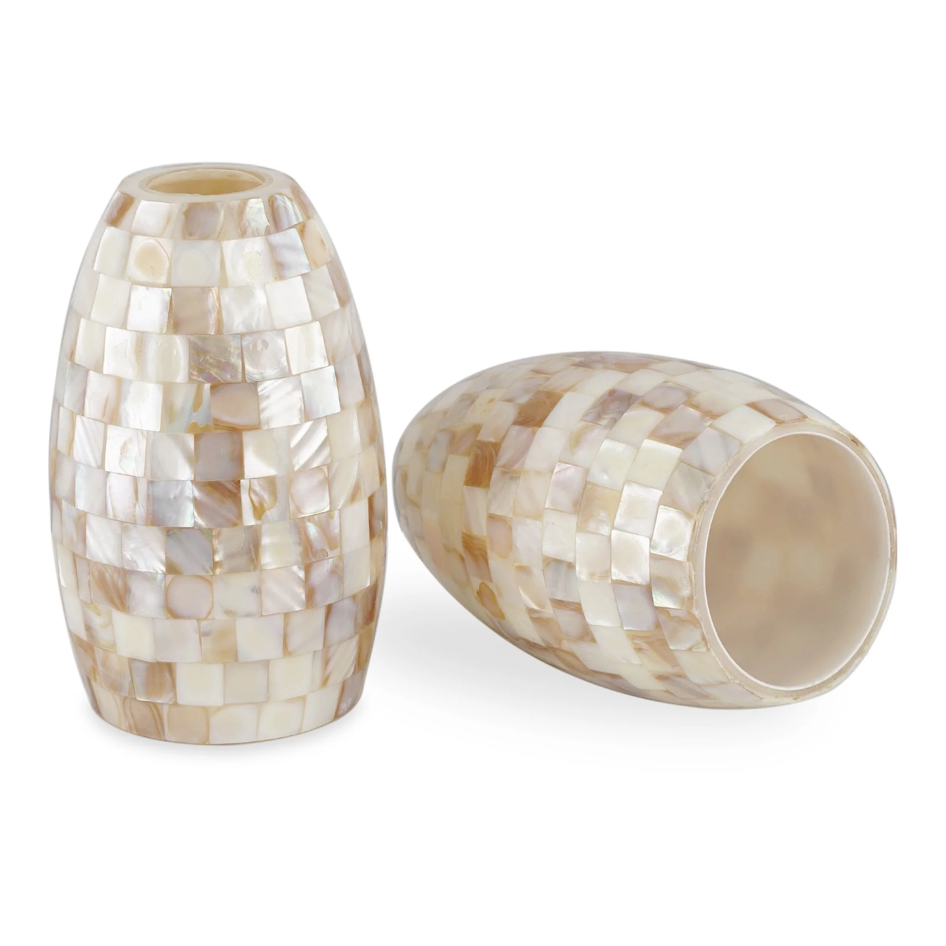 Coast 7 Hand-Crafted Mosaic Sea Shell Glass Shades / Replacement Glass, 2-Pack
