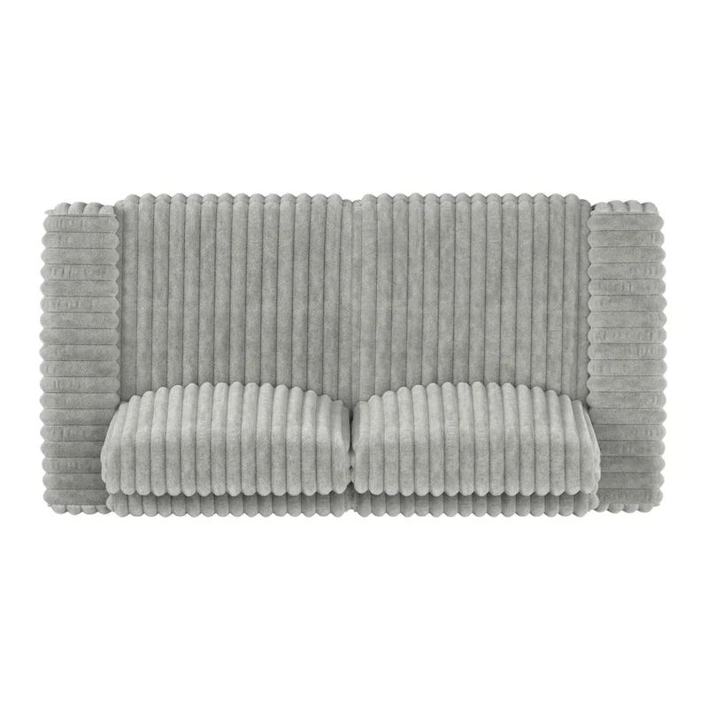 Veyron Furry Channel Fabric Down-filled Loveseat by iNSPIRE Q Modern
