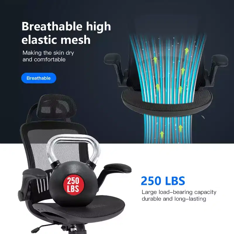 FDW Office Chair High Back Swivel Mesh Desk Chair with Adjustable Height