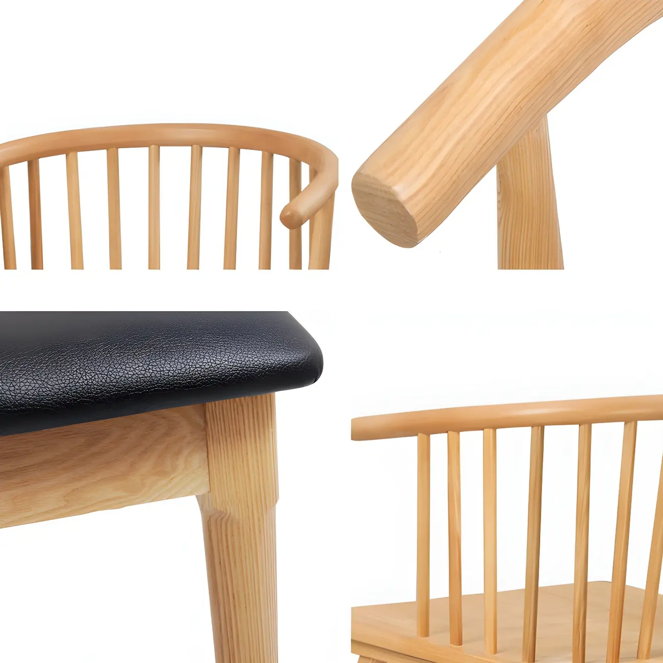 Traditional Wooden Low Back Bar Stool with Cushioned Seat