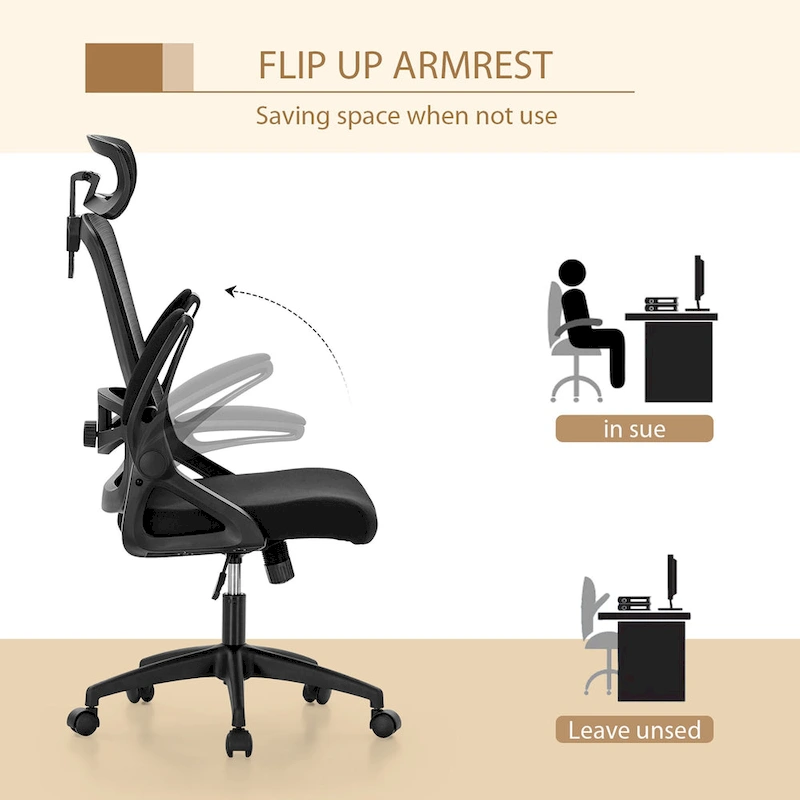 Ergonomic Mesh Office Desk Chair with High Back, 360 Swivel Executive Computer Chair