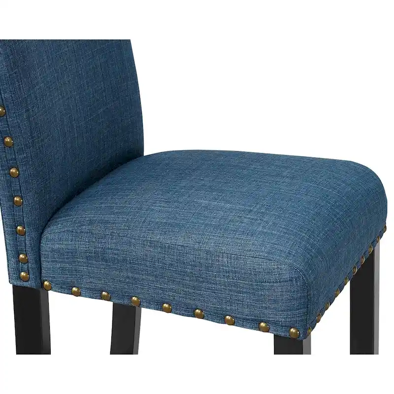 Modern Upholstered Dining Chair with Nail Head Trim