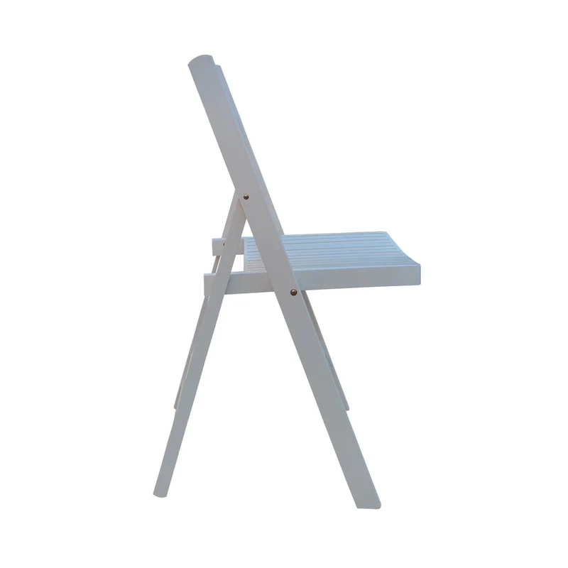 White Wood Folding Chair Set of 4