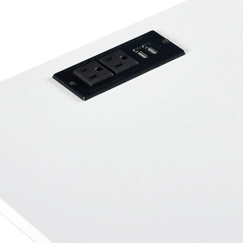 Nightstand with Charging Station End Side Table with Drawer