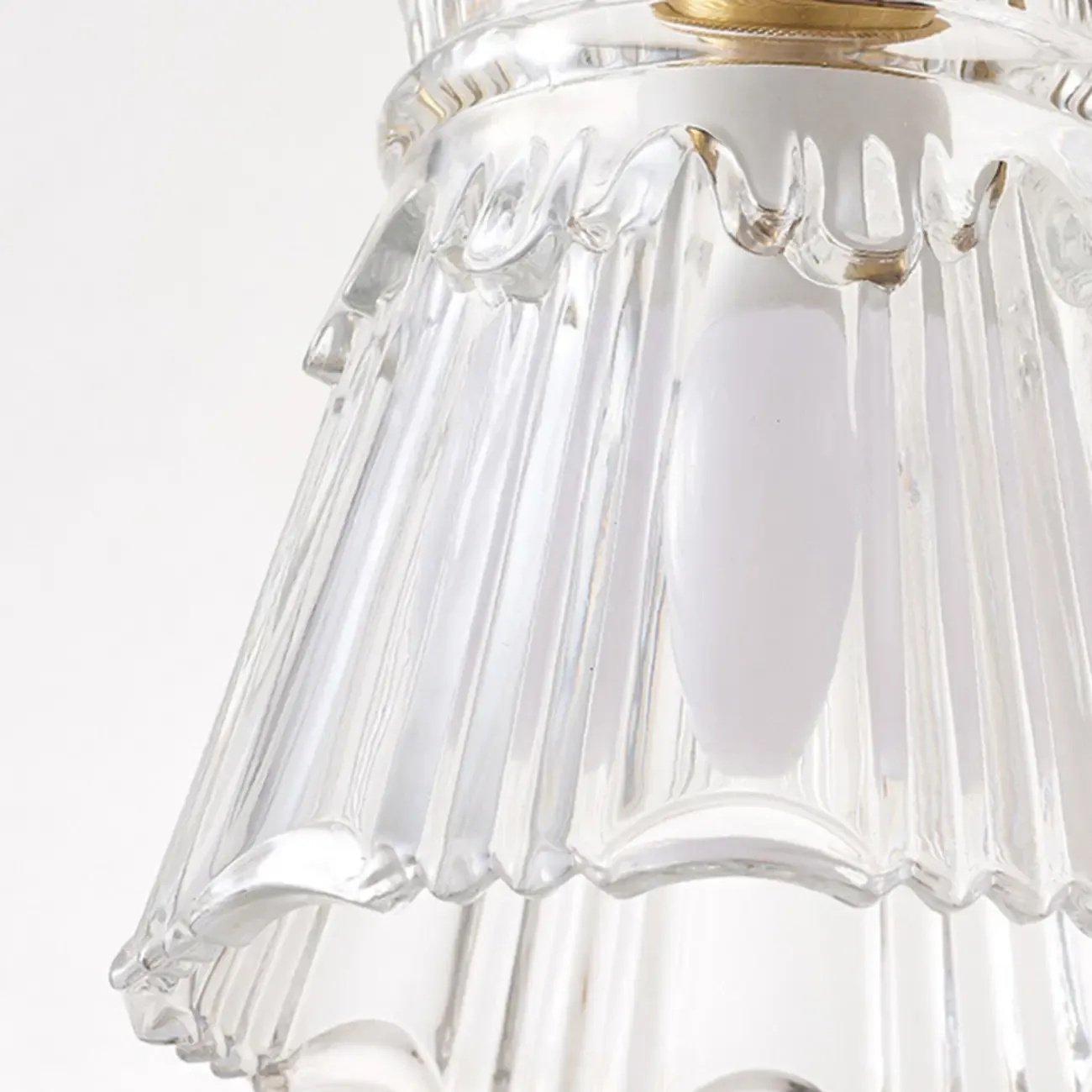 Elegant Cylinderial Gold Glass Wall Sconce