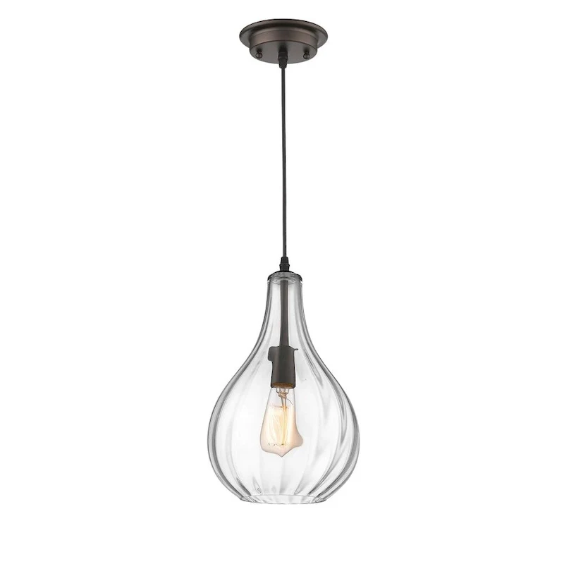 Transitional 1-light Oil Rubbed Bronze Pendant