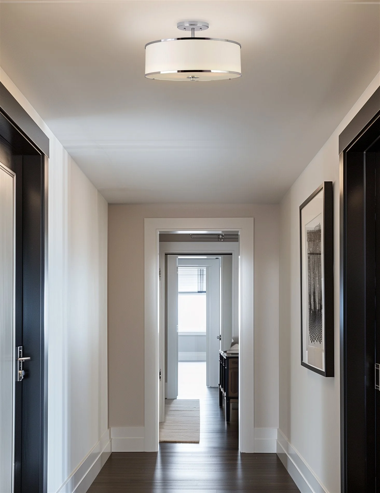 Chloe 15 Retro Modern 3-Light Semi-Flush Mount Ceiling Light