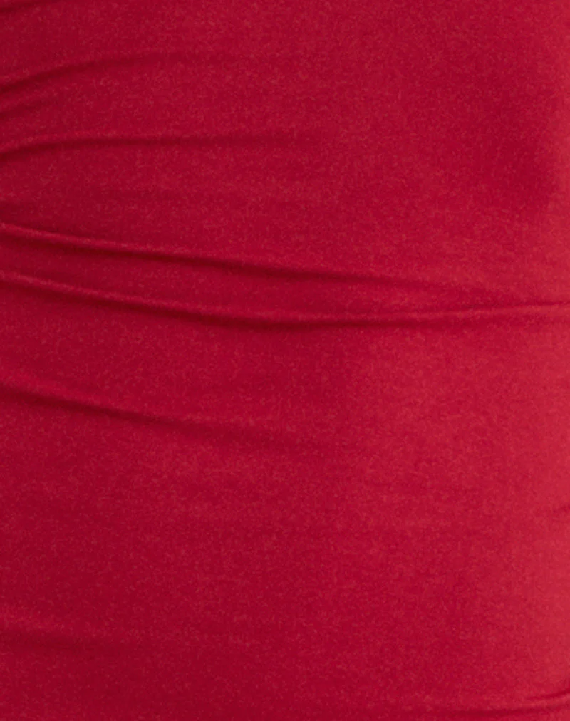 Laluma Midi Dress in Adrenaline Red