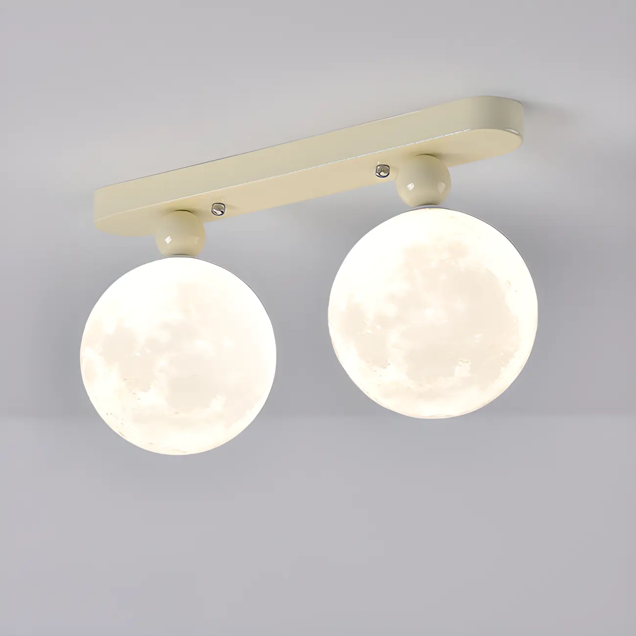 Stylish Pumpkin Semi Flush Ceiling Light with Resin Shade