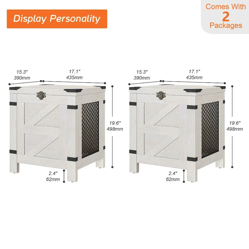 Lift Top End Table,Nightstand with Rustic Lock