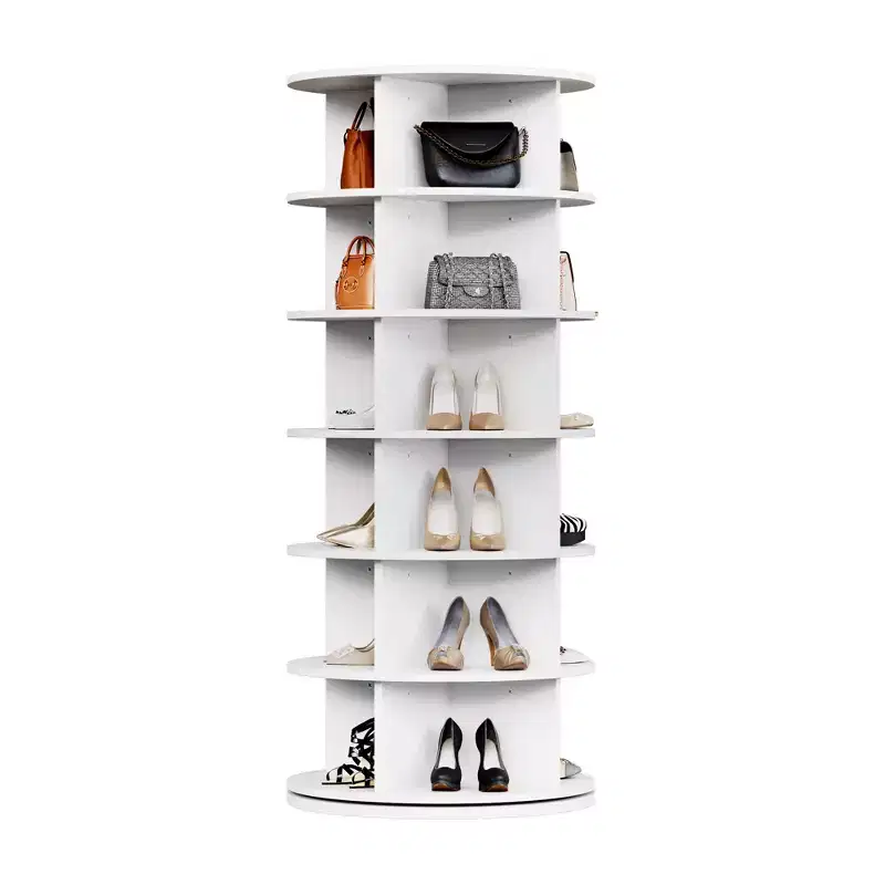 360 Spinning Shoe Organizer Rotating Shelf, Shoe Rack Tower for Entryway