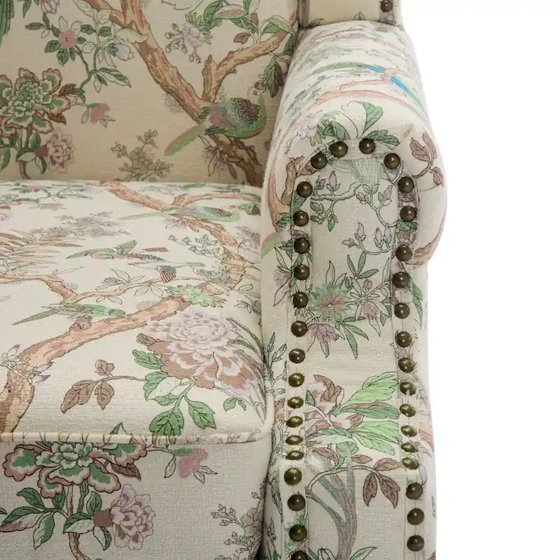 Traditional Nailhead Trim Armchair Accent Chairs Set of 2