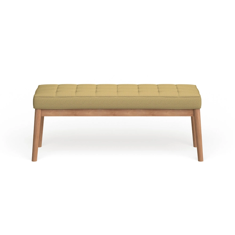 Saxon Mid-century Tufted Fabric Ottoman Bench by Christopher Knight Home - 43.00 L x 15.75 W x 17.00 H