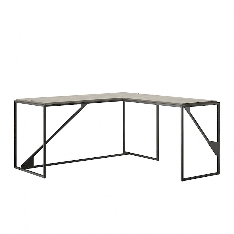 Bush Furniture Refinery 62W L Shaped Industrial Office Desk
