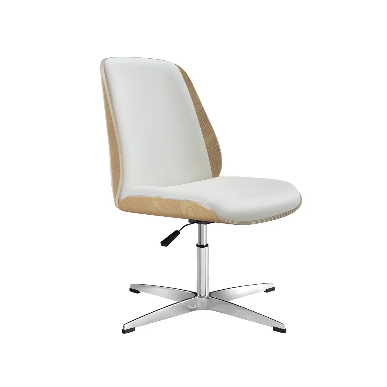 Modern Leather Upholstered Swivel Office Chair