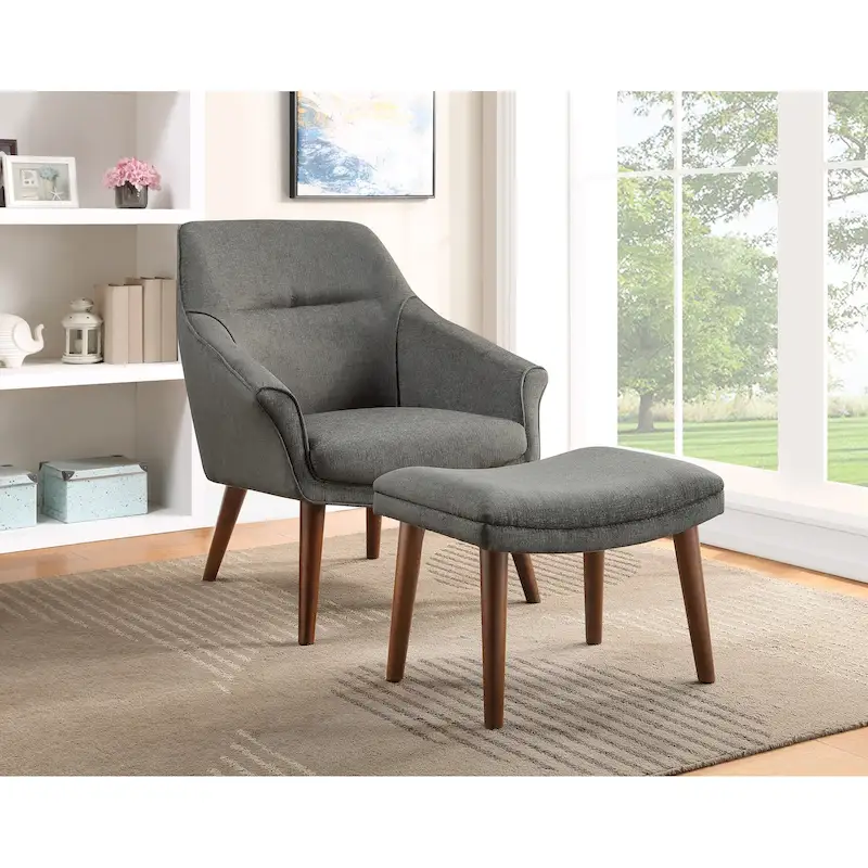 Waneta Chair and Ottoman