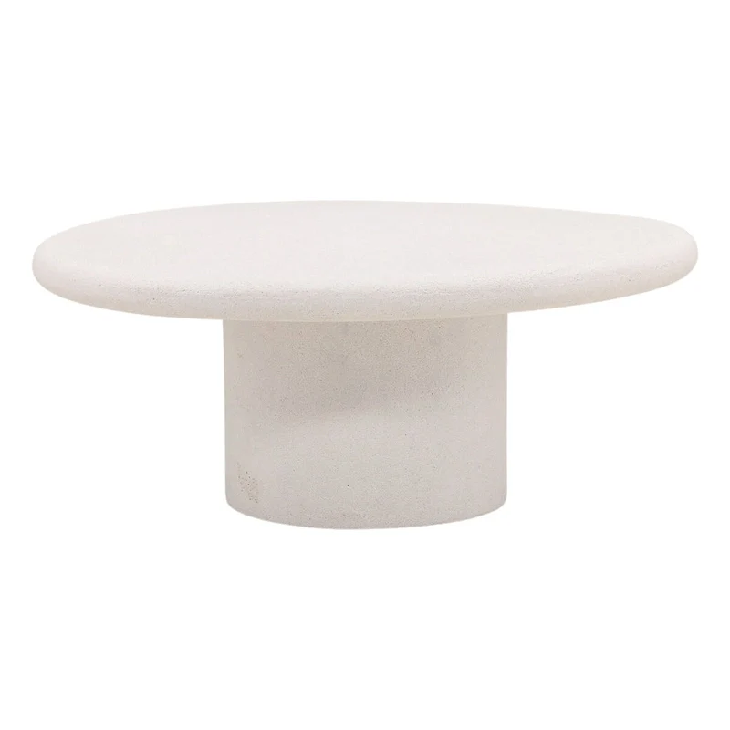 Rowan Concrete Terrazzo Coffee Table, White