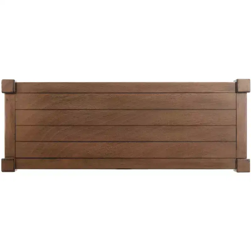 Console Table with Open Shelf – Brown / Distressed White