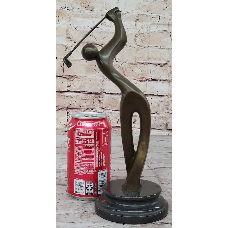 Signed Milo Abstract Tall Golfer Trophy Gift House Decor Golfing Golf Figure