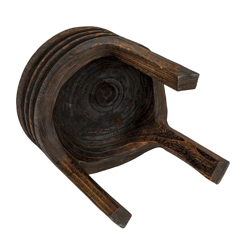 Paulownia Wood Carved Stool