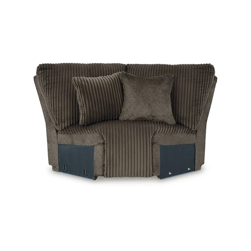 Signature Design by Ashley Top Tier Brown 6-Piece Reclining Sectional with Chaise - 147W x 134D x 41H