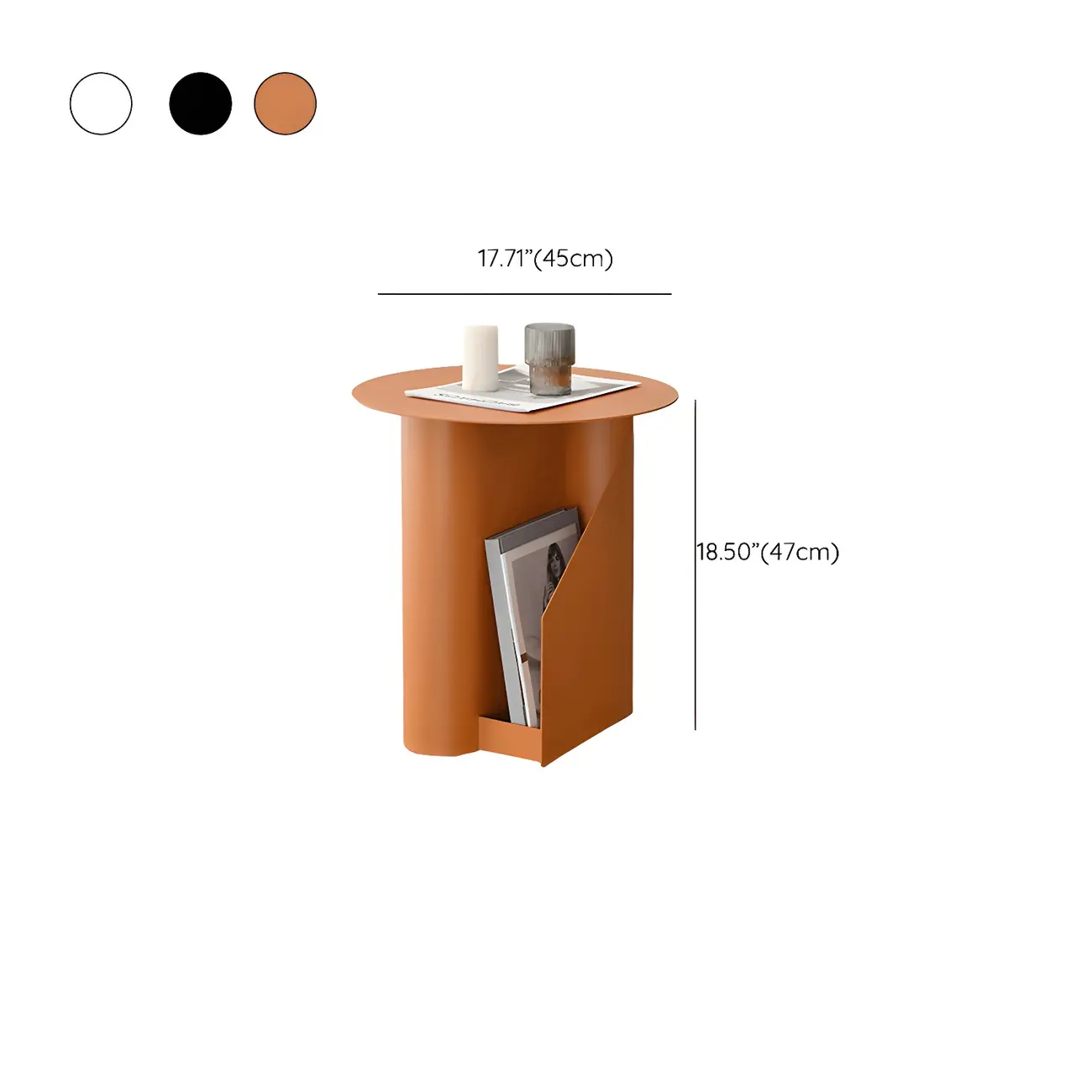 Scandinavian Abstract Iron Small Round Side Table