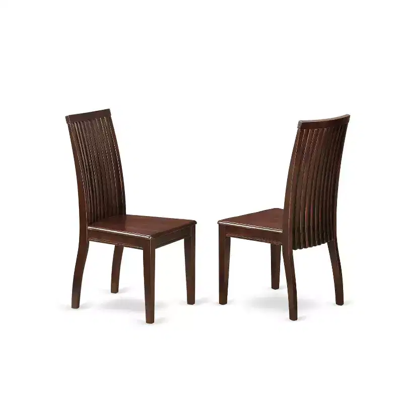 Mountain Lodge Dining Set 36 Inch Table & 2 Wood Chairs - Rustic Farmhouse Kitchen Furniture