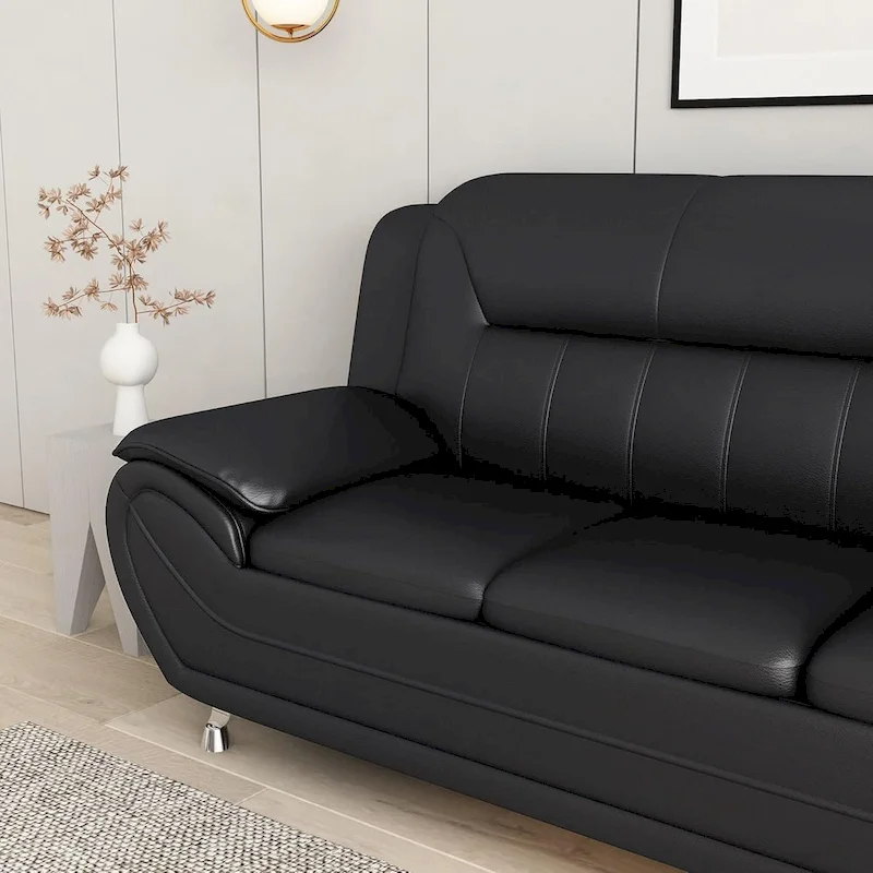 Sanuel 79.2 Faux Leather Pillow Top Arm Sofa