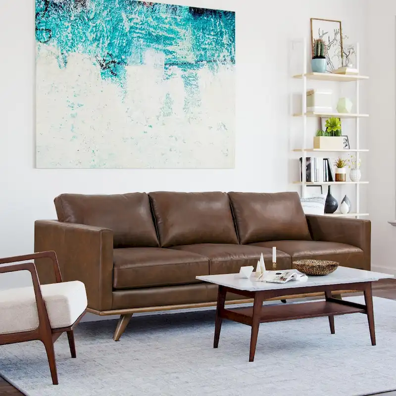 Poly & Bark Nolita 85 Sofa - Full Grain Genuine Italian Leather