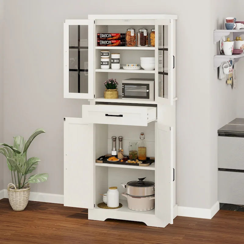 Farmhouse Kitchen Pantry Storage Cabinets