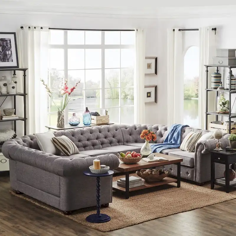Knightsbridge Chesterfield U-shaped Sectional by iNSPIRE Q Artisan