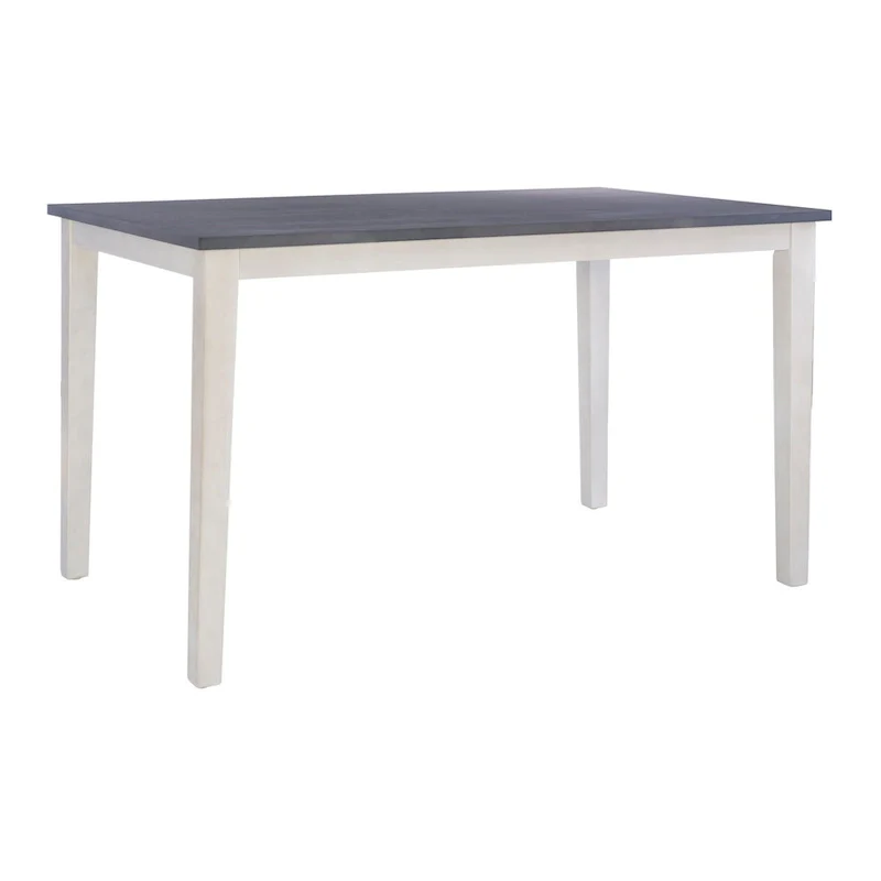 White Acacia Wood Counter Height Dining Table