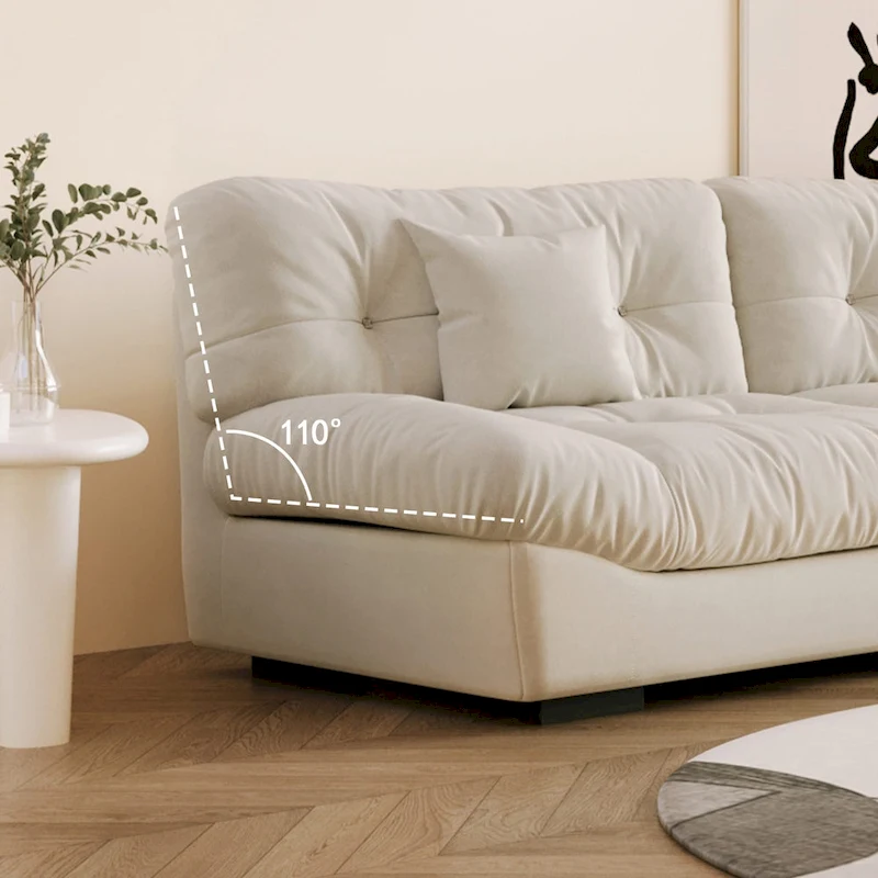 105 Minimalism Cloud Sofa Loveseat with Two Pillow