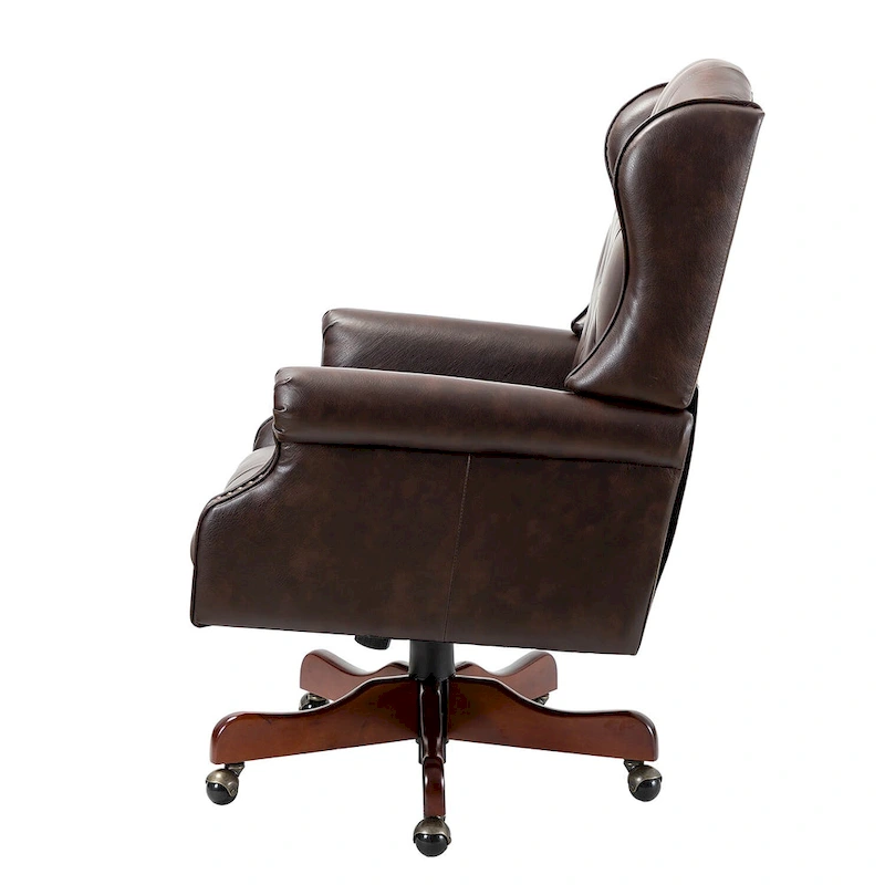 Maximiliano Modern Swivel Executive Chair with Tufted Back by HULALA HOME