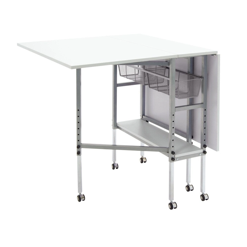 Sew Ready Adjustable Height Hobby and Craft Table with Drawers