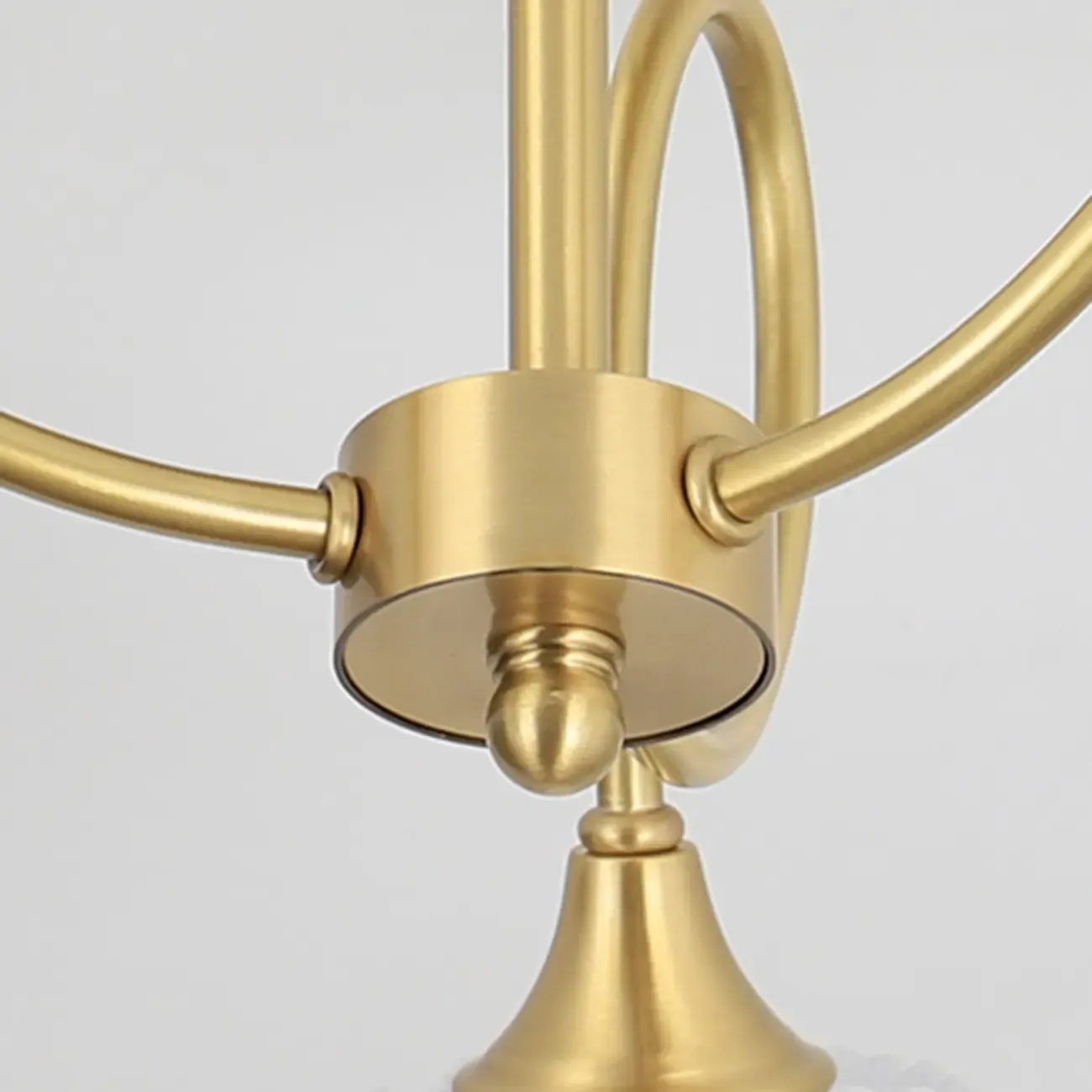 Flower Shaped Modern Gold Semi-Flush Ceiling Light with 3-Light