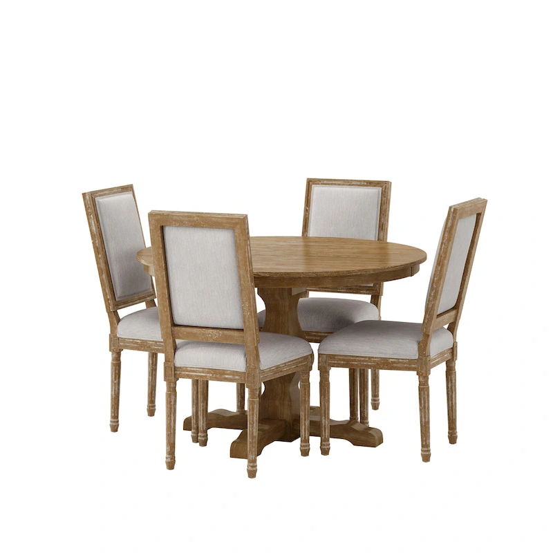 Remuda Upholstered 5 Piece Circular Dining Set by Christopher Knight Home