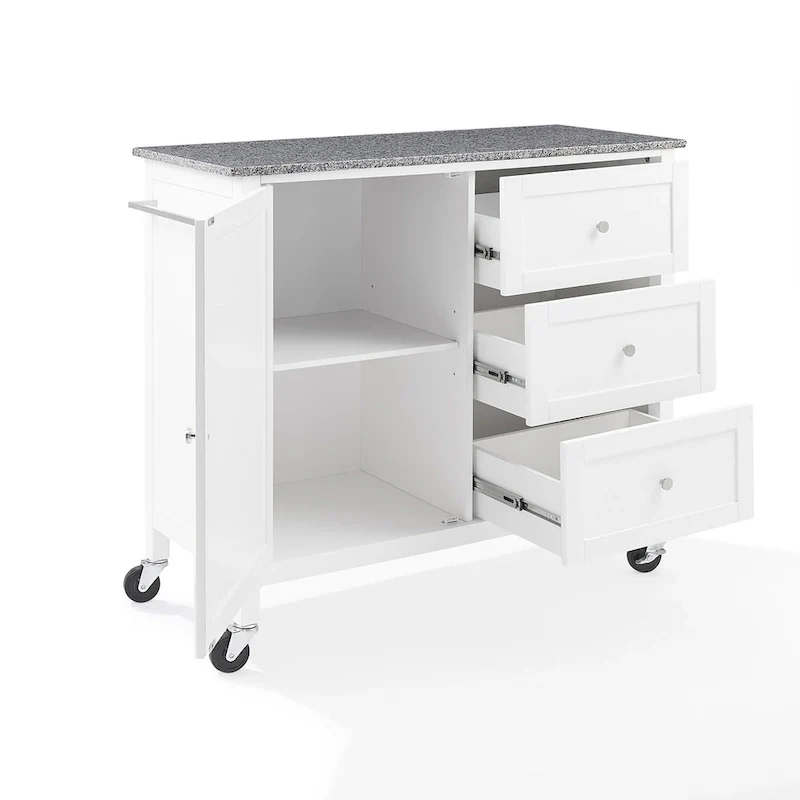 Crosley Soren Granite Top Kitchen Island/Cart - 18.13d x 42.13w x 37.5h