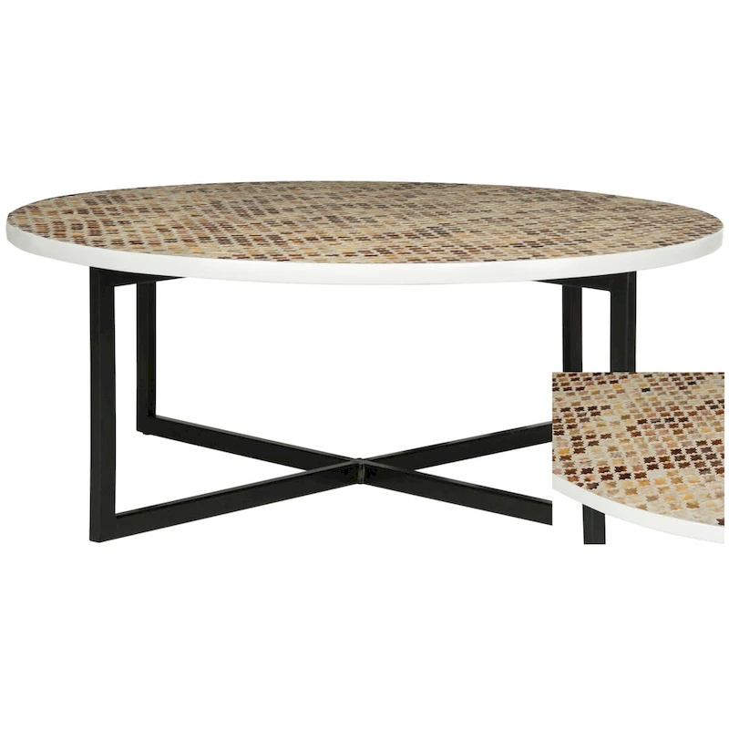 SAFAVIEH Marharita Cream Coffee Table - 39.8  x 39.8  x 15.4  - 40Wx40Dx15H