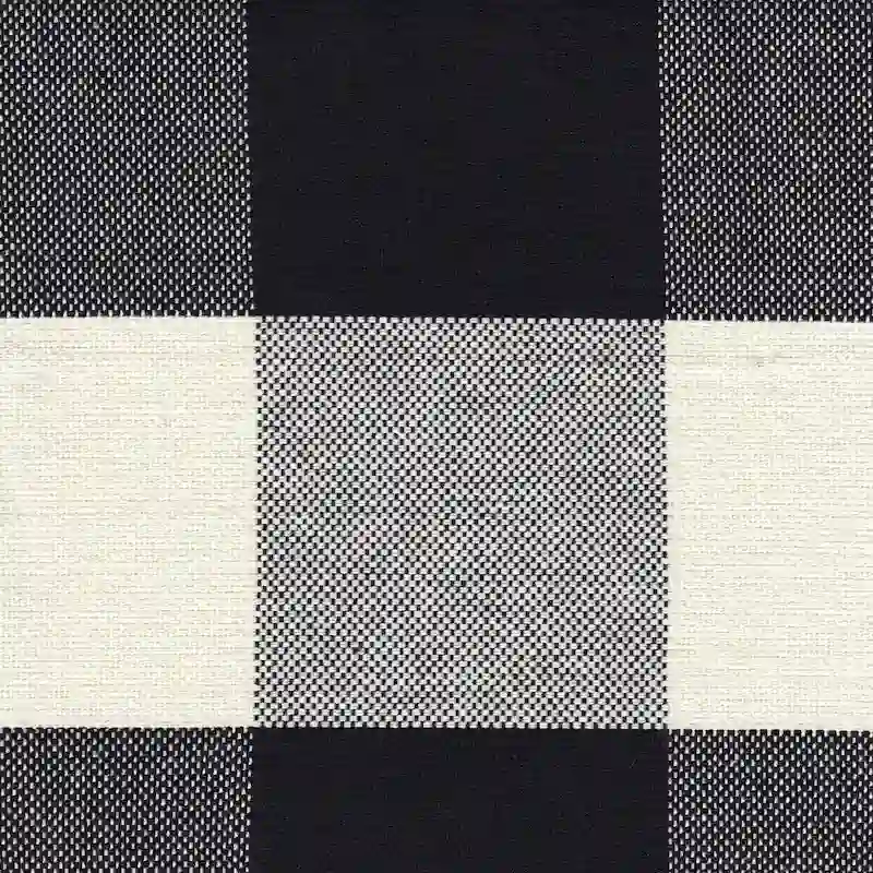 HomePop Modern Swoop Accent Chair - Black Plaid