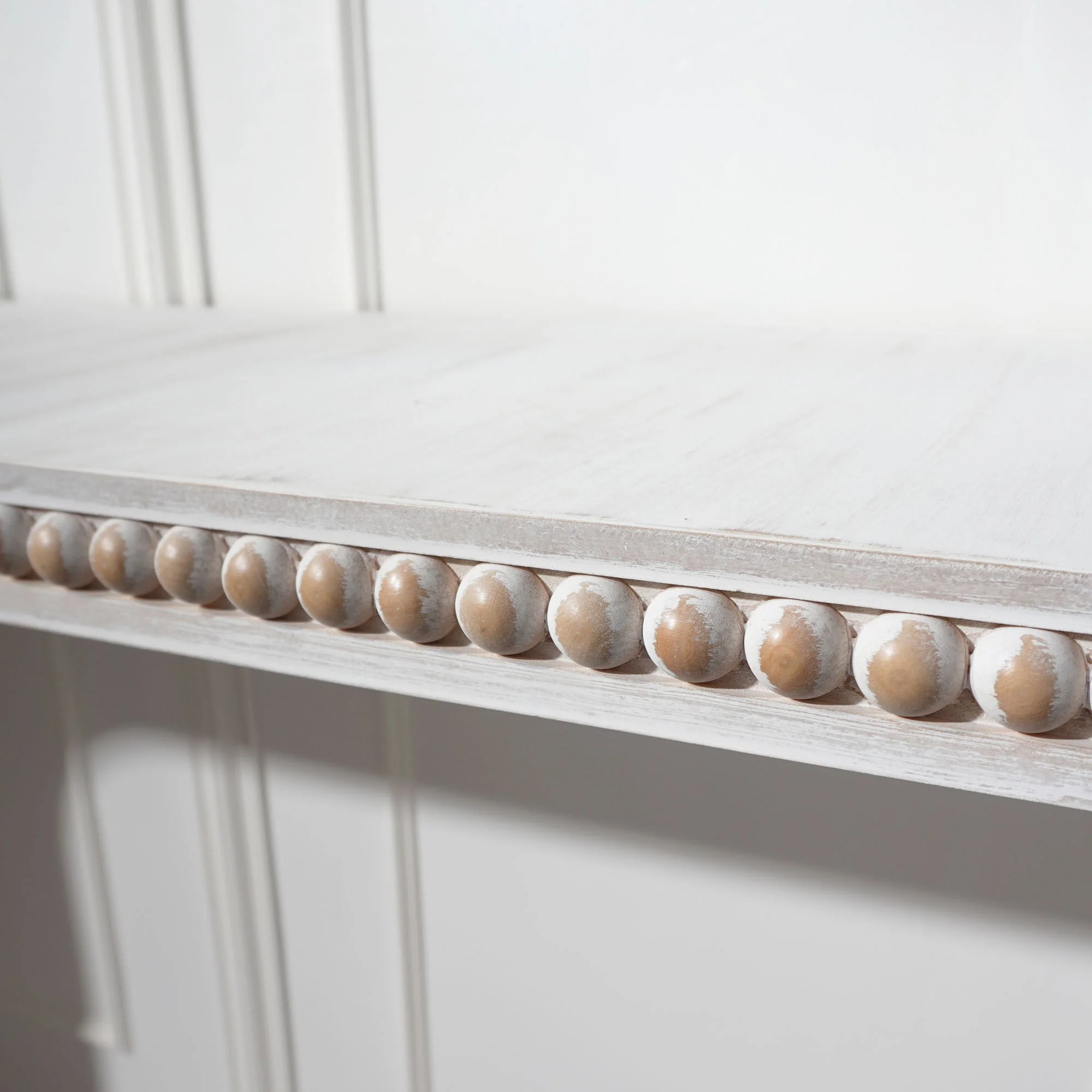 Walker Edison | Curve Design Washed White 59 Entryway Console Table
