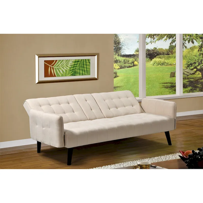 Hash Tufted Upholstered Futon Sleeper