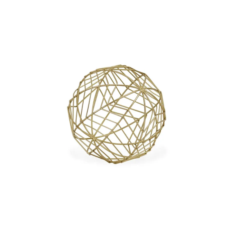 HomeRoots 7  Gold Metal Decorative Orb - 7' X '7' X '7