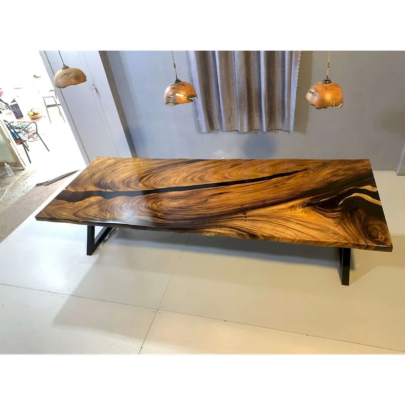 Sundaland 118  Large Slap Live Edge Dining Table