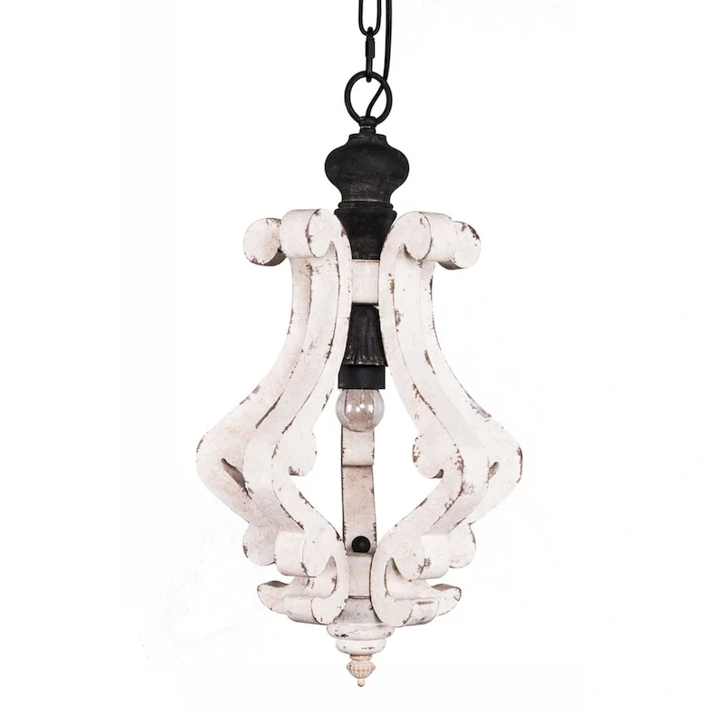 Oaks Aura Rustic Wood Pendant Light Kitchen Island Light, Farmhouse Hallway Chandelier, Dining Pendant Light