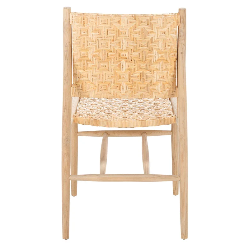 Nadine Coastal Rattan Dining Room Chair (Set of 2) - 24.8 x 19.6 L x 15.7 H - 25Wx20Dx35H
